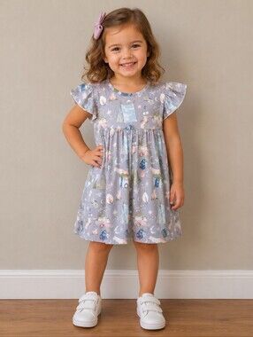 Camping Inspired Short Sleeve Dress Girls Size 3T NWOT